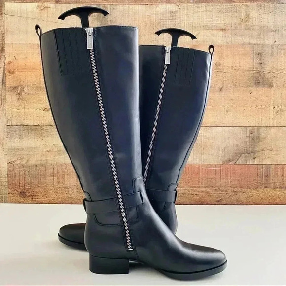 Micheal Kors Hamilton Padlock Knee Length Boots - Picture 2 of 8